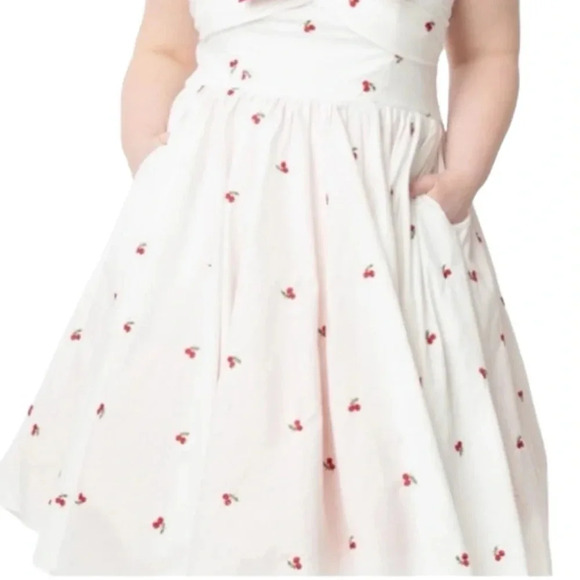 Unique Vintage Dresses & Skirts - Unique Vintage Cherry Print Golightly Retro Dress